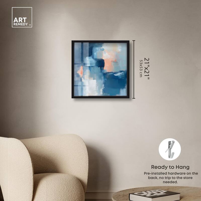 Whispering Blue I Shadowbox by Art Remedy