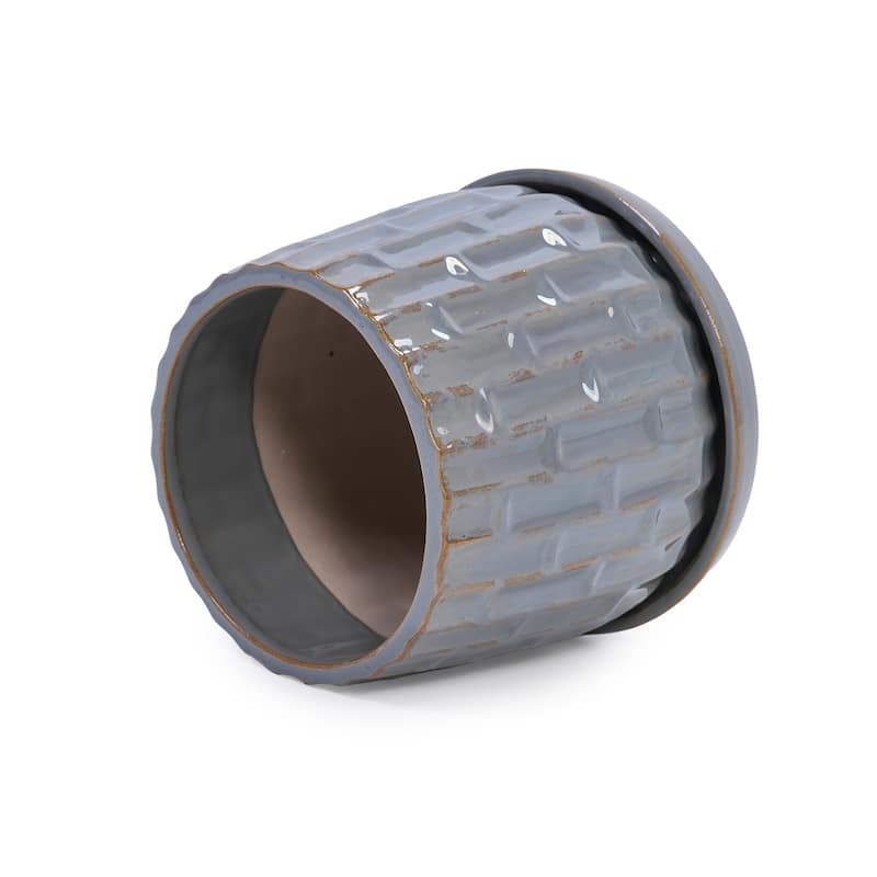 2 Pack Succulent Pots, 6" & 8" Mini Ceramic Plant Pots for Flower or Cactus Plants