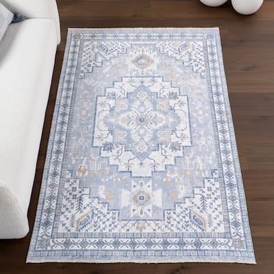 Nuloom Kamiyah SpinClean Medallion Machine Washable Area Rug