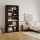 preview thumbnail 2 of 24, 71" Tall Book Case Wooden 5 Shelf Bookcase