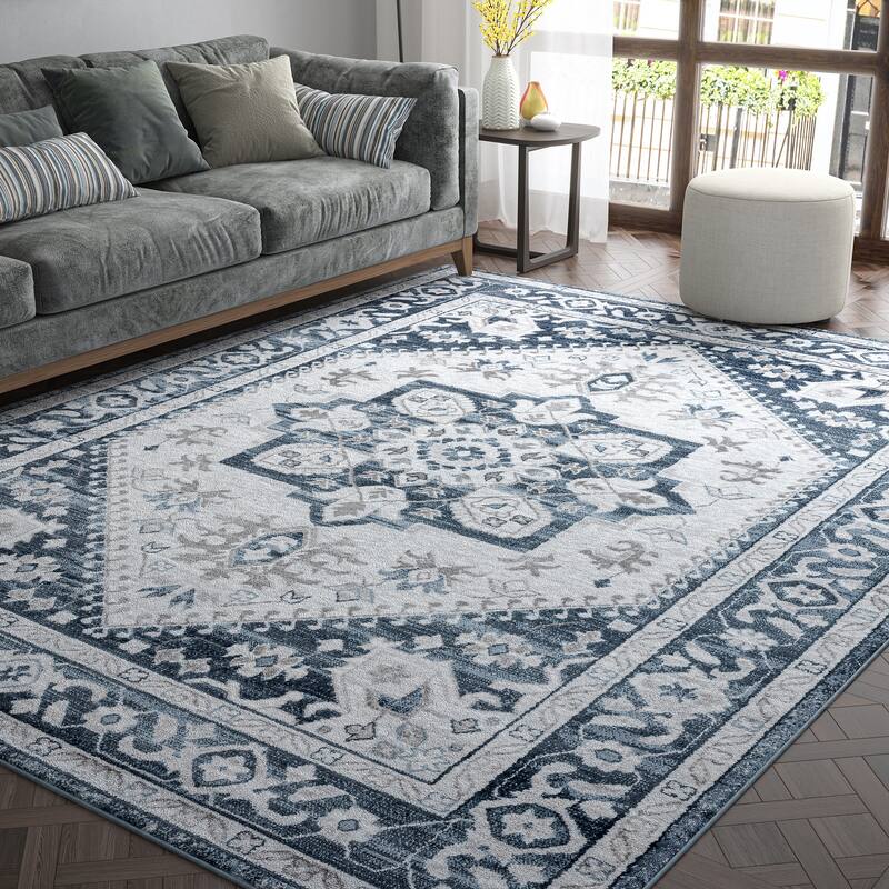 Linx Shabby Chic Medallion Indoor Area Rug