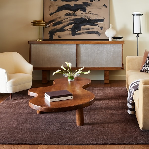 Arrel Speckled Wool-Blend Area Rug - 10' x 14' - Truffle Brown