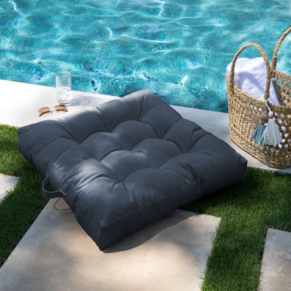 Sorra Home Sunbrella Outdoor Tufted Floor Pillow Single