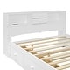 preview thumbnail 13 of 14, Full Size Bed with Trundle, USB Ports & Storage - Sleek White Finish