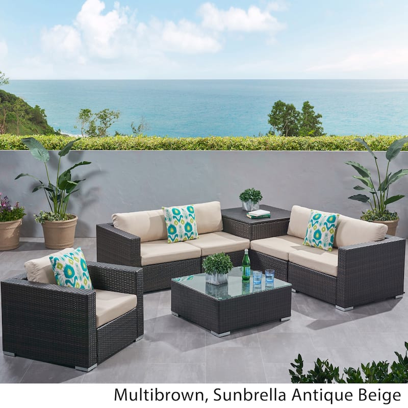 Santa Rosa Outdoor 7-piece Sectional Sofa by Christopher Knight Home