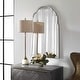 preview thumbnail 2 of 4, Curved Beveled Wall Arch Mirror - 40" - Silver