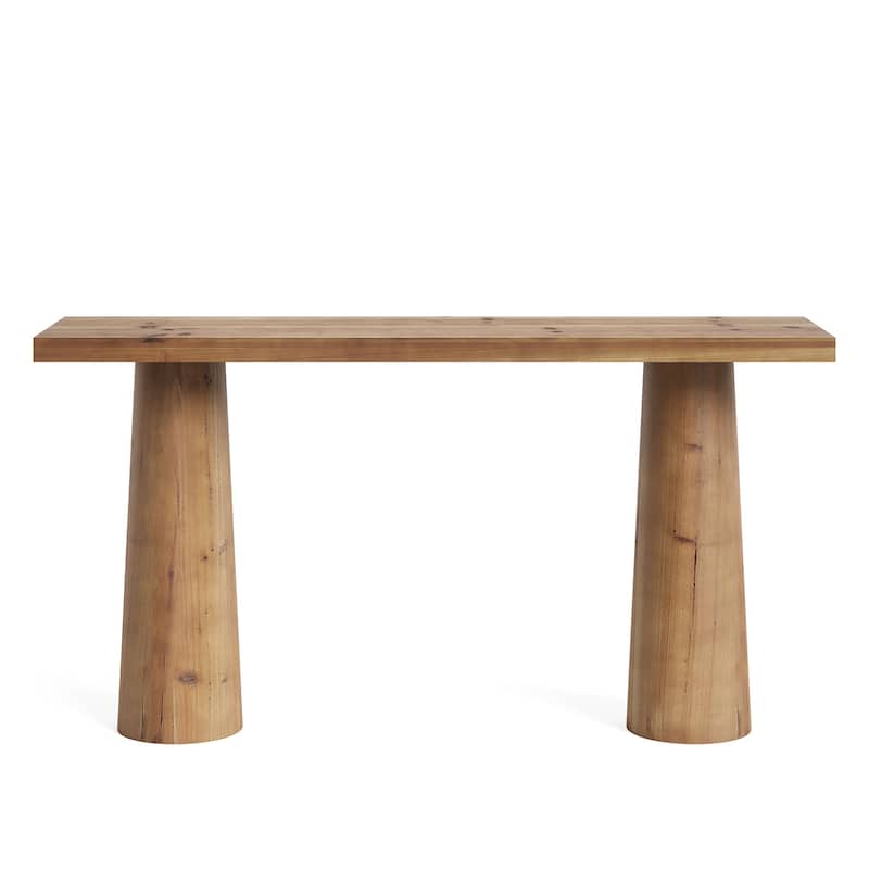 63-Inch Solid Wood Console Table, Long Farmhouse Entryway Table