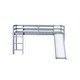 preview thumbnail 10 of 54, Wood Twin Loft Bed Kids Bed with Slide and Underbed Space