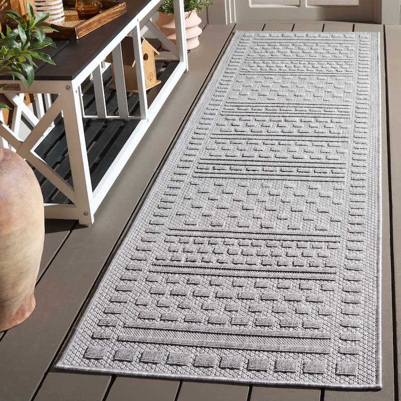SAFAVIEH Milos Rosabelle Casual Rug - 2'3" x 8' Runner - Grey