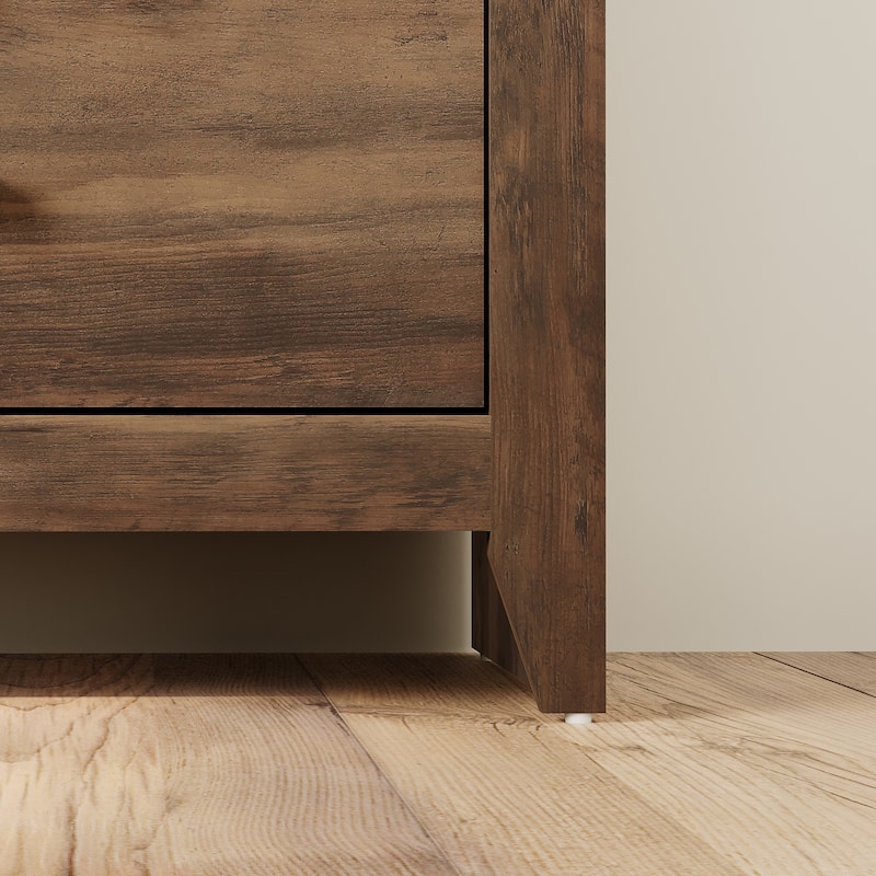 WAMPAT 6-Drawer Farmhouse Dresser - Wood Storage Chest for Bedroom & Hallway