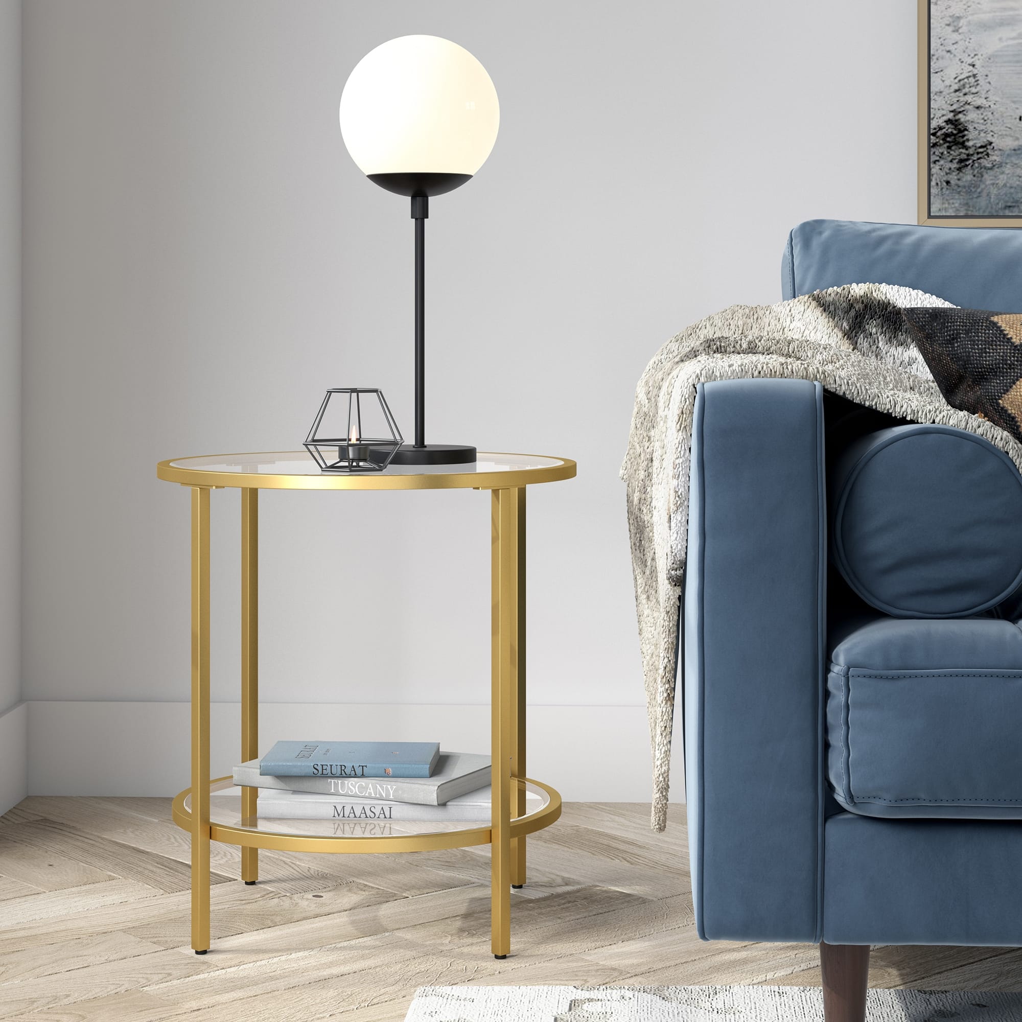 Option Brass with Second Glass Shelf