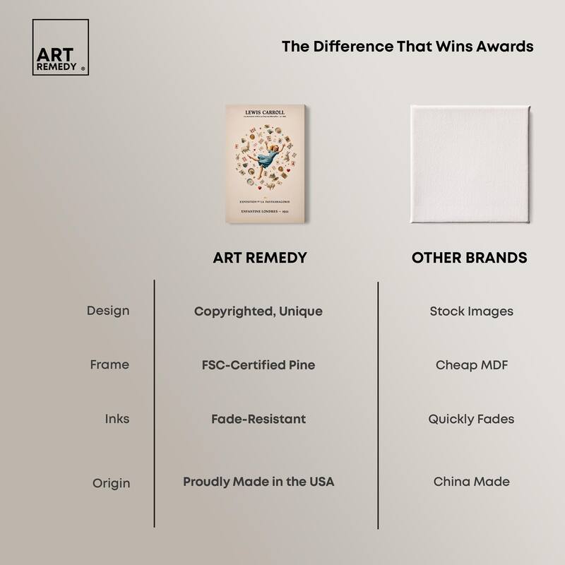 Carroll's Alice in Motion Canvas by Art Remedy, Gallery Wrapped