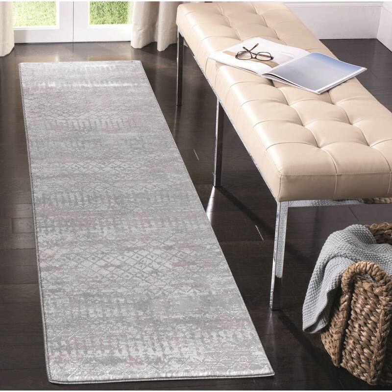 Maz Collection Abstract Geometric Area Rug