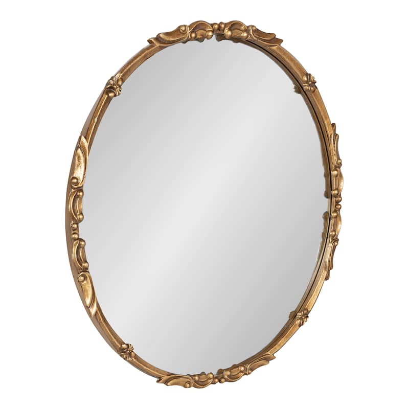 Kate and Laurel Brynley Decorative Wall Mirror - 24" Diameter - Gold