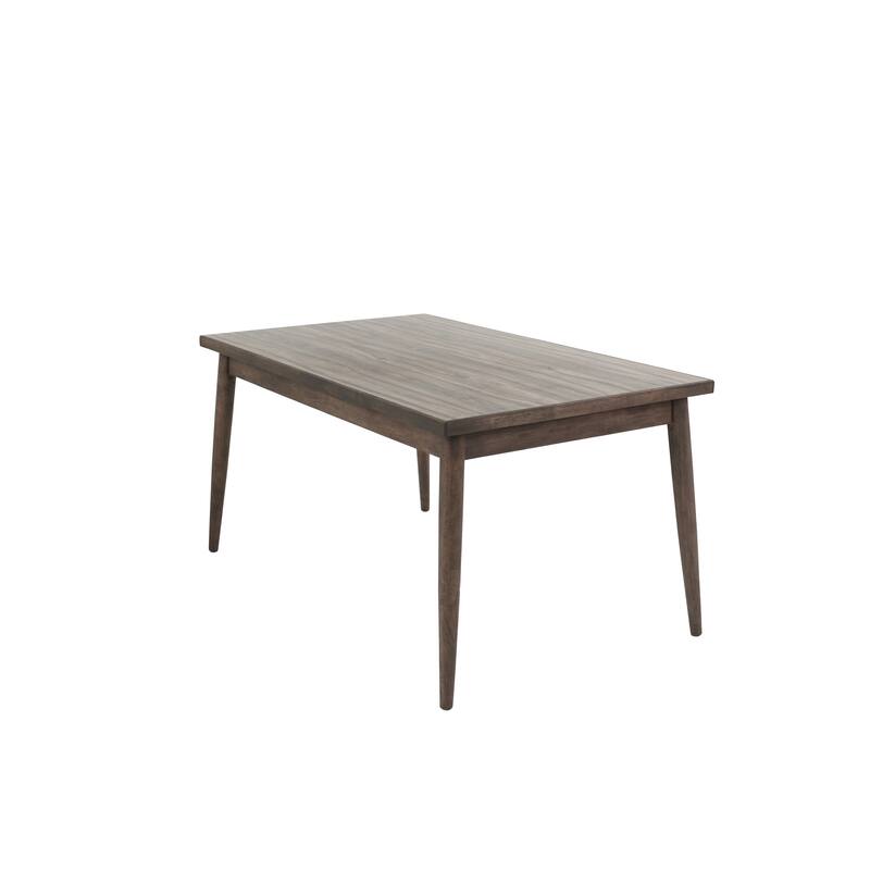 Contemporary Walnut Finish 1pc Dining Table Only Solid wood Rectangle Table Melamine MDF Dining Room Furniture