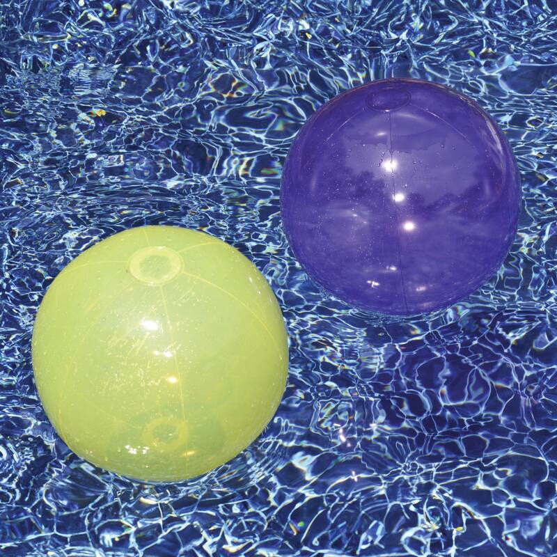 Inflatable Transparent Beach Ball - 14" - Purple