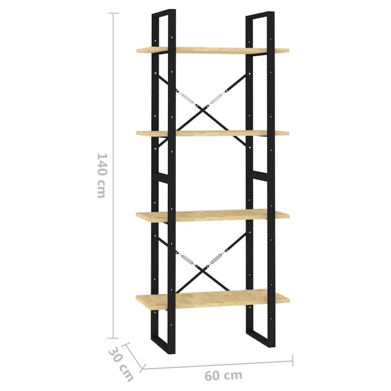 vidaXL Bookshelf Book Cabinet Shelving Unit for Living Room Engineered Wood