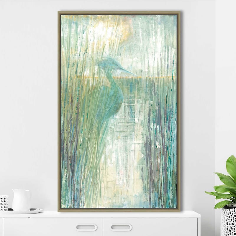 "Morning Egret I" by Ruane Manning Print on Floating Canvas