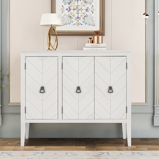 40'' Modern Console Table Living Room with 2 Shelves