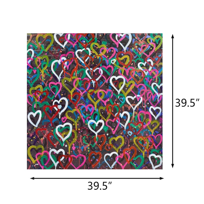 Whole Lotta Love 3D Paint on Canvas Heart Wall Art