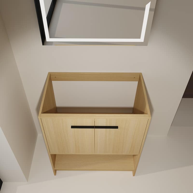 30" Bathroom Vanity, 2 doors, Freestanding Bathroom Cabinet Vanity, Plywood (Excluding Sink)