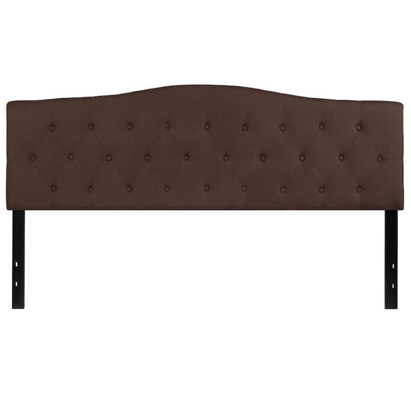 Arched Button Tufted Upholstered Headboard