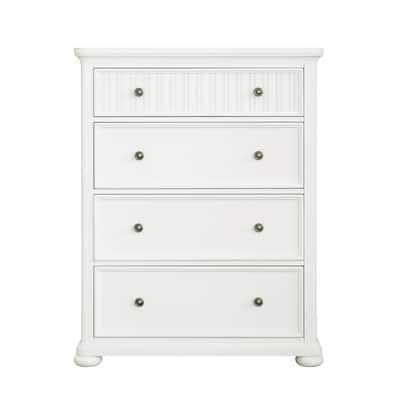 Savannah 4-Drawer Chest - White Finish
