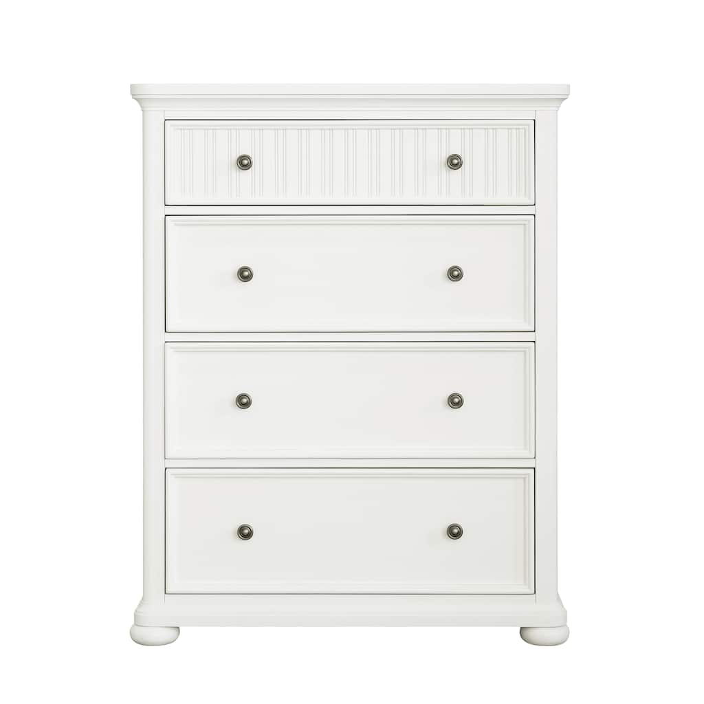 Savannah 4-Drawer Chest - White Finish