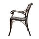 preview thumbnail 12 of 10, Nuu Garden Outdoor 3-Piece Bistro Set with Umbrella Hole, Black with Gold-Painted Edge