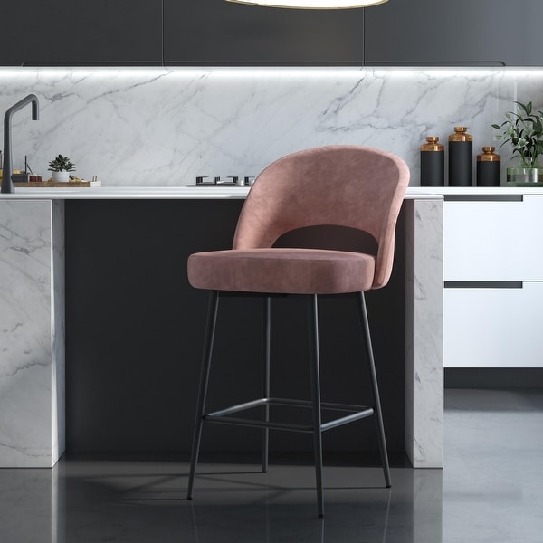 CosmoLiving Alexi Upholstered Counter Stool. Opens flyout.