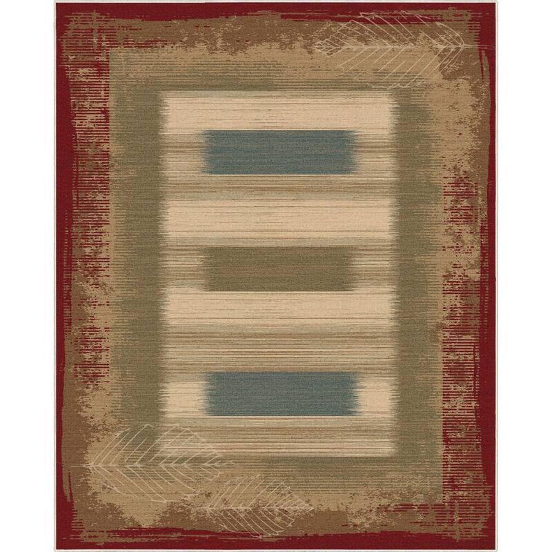 Well Woven Apollo Border Modern Abstract Flat-Weave Rug