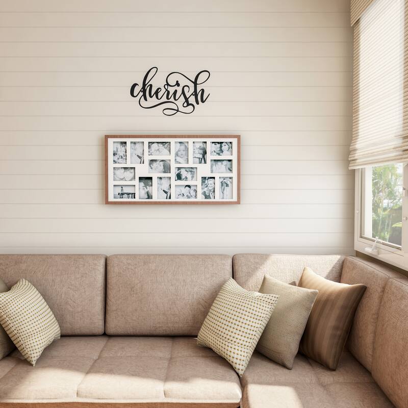 Decorative 3D Word Art Metal Cutout Wall Sign - Cherish