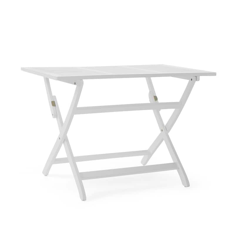 5-Piece Outdoor Acacia Wood Folding Dining Set with Folding Table and 4 Folding Chair