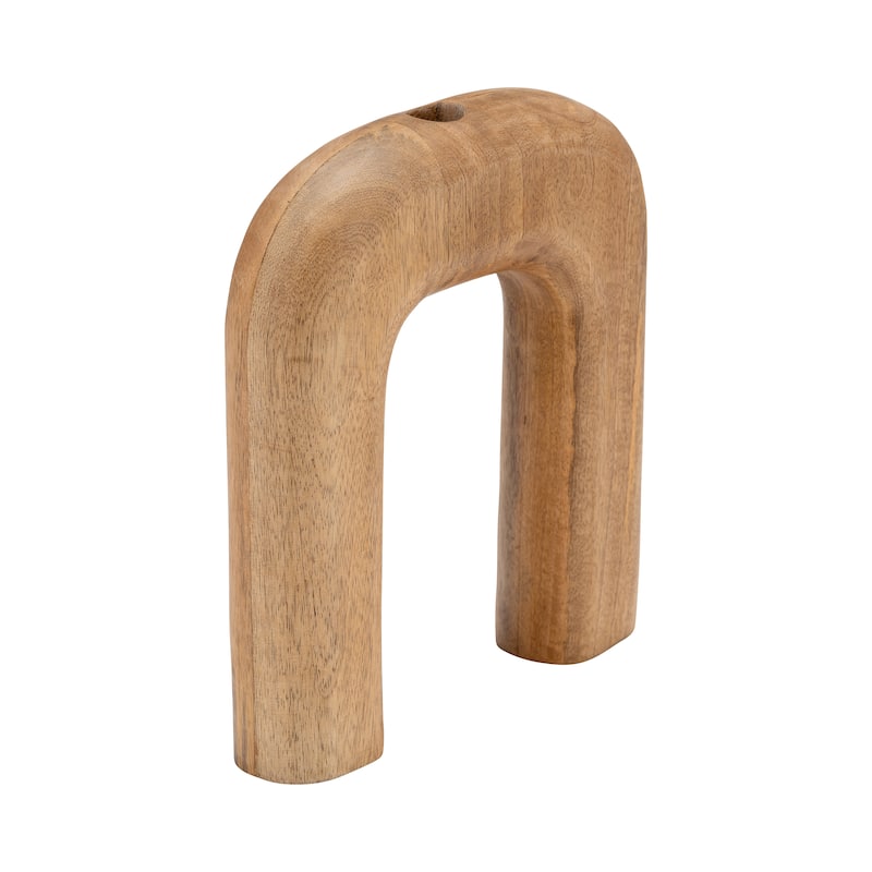 Sagebrook Home Wood Horseshoe Vase - 9" x 2" x 10"
