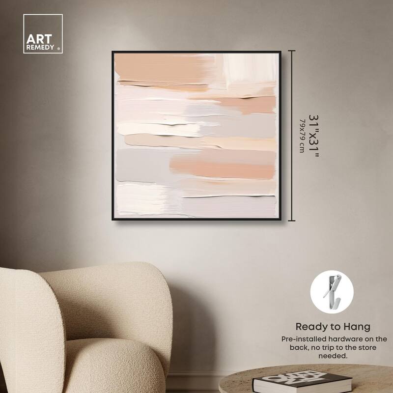 Roseate Cream Tones I Canvas by Art Remedy