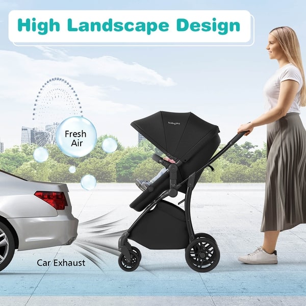 Babyjoy 2 in 1 Baby Stroller Folding High Landscape Pushchair with - See  Details - Bed Bath & Beyond - 43277880