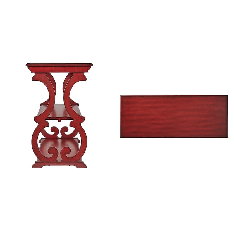 Eldoria Wood Scroll Sofa Table