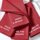 preview thumbnail 14 of 14, Joyful Sentiment Christmas/Holiday Embroidered Napkins, Set of 4 - 17x17