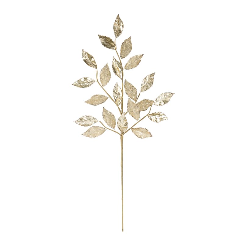 Set of 2 Glittered Leaf Artificial Christmas Sprays 29"