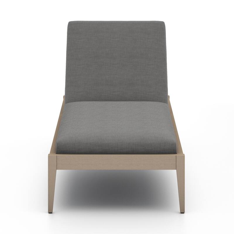 Atwood Outdoor Chaise Lounge-Washed Brown-FSC - 27.5W x 78.75D x 14.25H