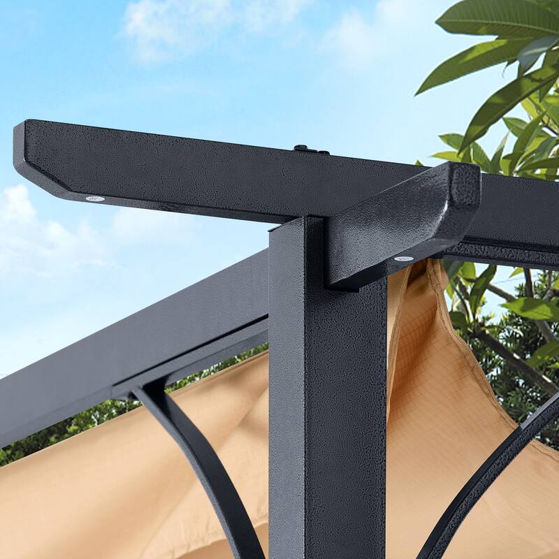 ABCCANOPY Outdoor Patio Pergola with Retractable Shade