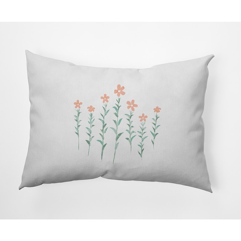 Periwinkle Outdoor Pillow - Orange - 14" x 20"