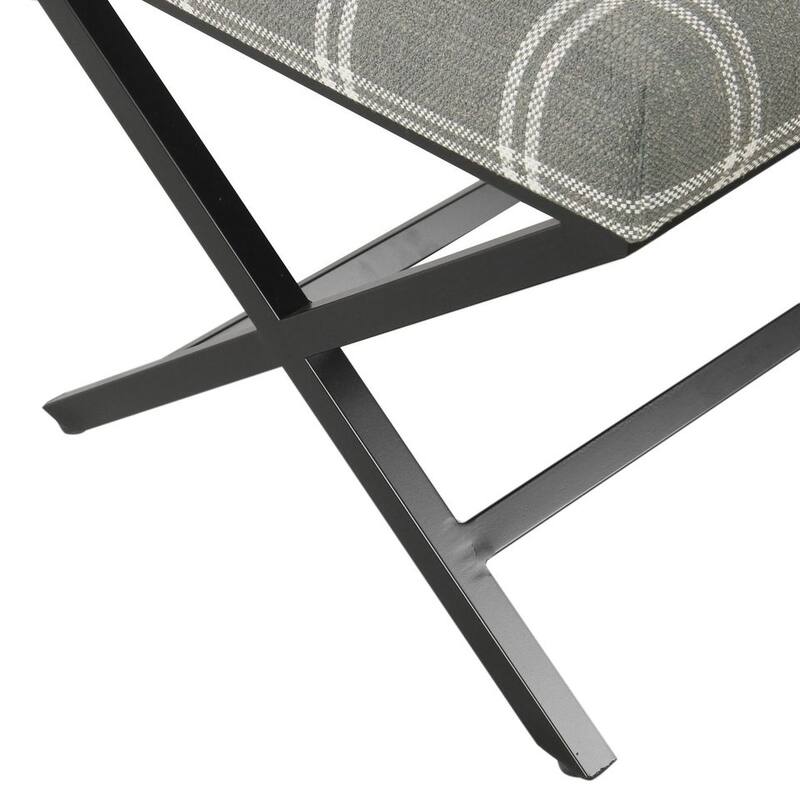 Porch & Den Boucher Modern Metal X-base Square Ottoman
