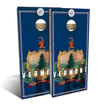 Vermont State Flag 2.0 Outdoor Cornhole Board Set