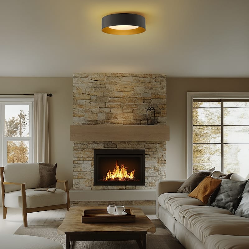 11Inch/ 14 Inch /20 Inch Flush Mount Ceiling Light with Frosted Glass Shade