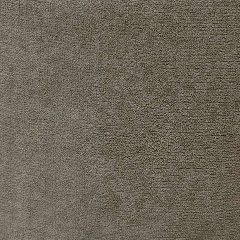 Modern Fabric and Solid Wood Round Storage Ottoman