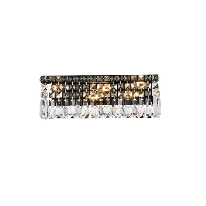 Elegant Lighting V2032W18/RC Maxime 3 Light 6" Tall Wall Sconce with - Black