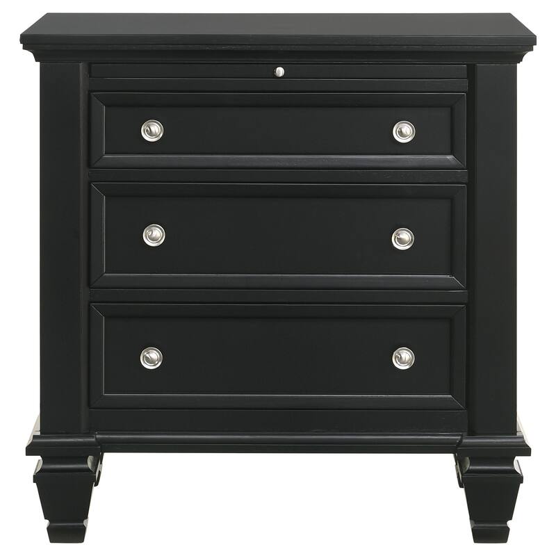 Sandy Beach Panel Black 4-Piece Bedroom Set