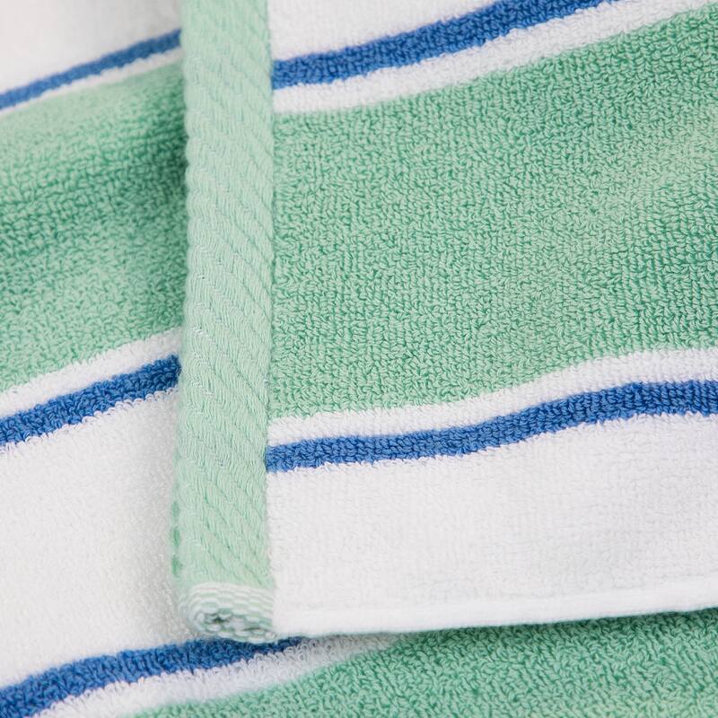 Aston & Arden Oversized Pinstriped Resort Beach Towel - 35x70