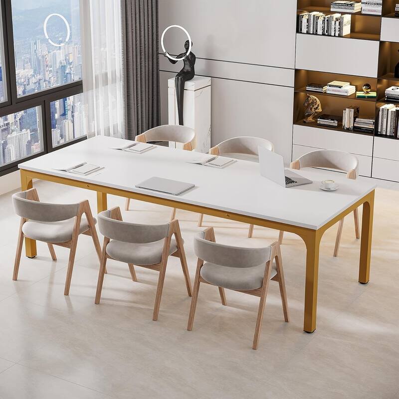 78.74" Large Rectangle Conference Table/Desk, Modern Seminar Meeting Table, Business Tables for Boardroom & Office